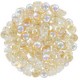 Czech 2-hole Cabochon Perlen 6mm Crystal Yellow Rainbow